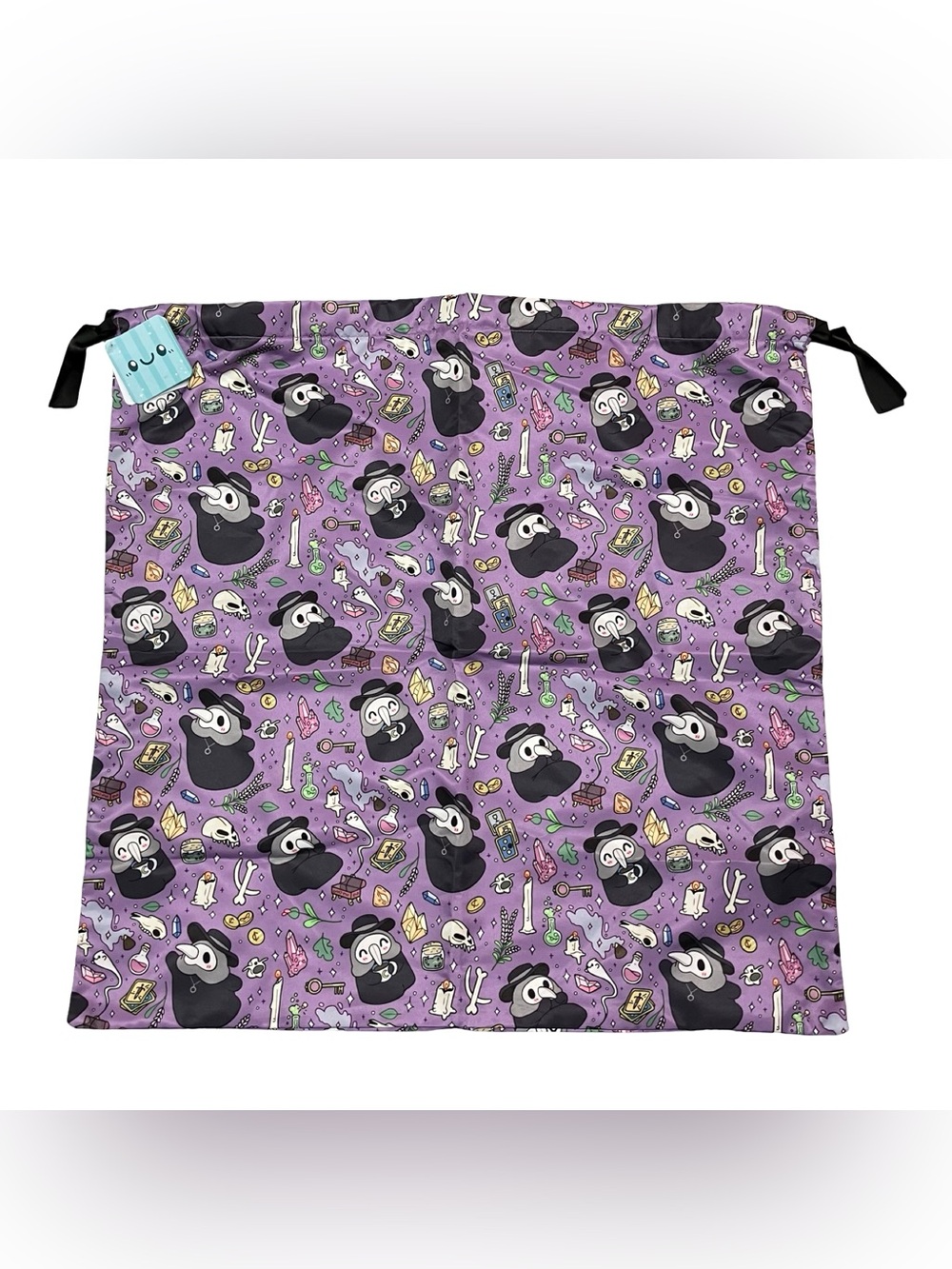 DIY Plague Doctor purple Squishable Plague Doctor Drawstring Gift Bag 21x21” NEW